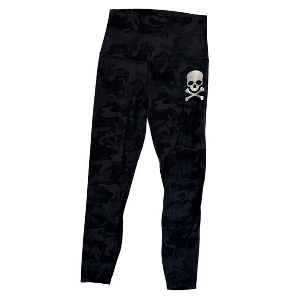 Lululemon Align Camo Tight Black Gray Skull Soulcycle 25" 4 - Picture 1 of 6
